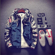 Load image into Gallery viewer, Floral Bomber Jacket Men Hip Hop Slim Fit Flowers Pilot Bomber Jacket Coat Men's Hooded Jackets Plus Size 4XL ,
