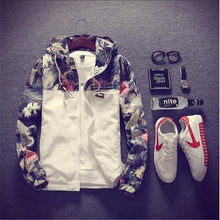 Load image into Gallery viewer, Floral Bomber Jacket Men Hip Hop Slim Fit Flowers Pilot Bomber Jacket Coat Men's Hooded Jackets Plus Size 4XL ,