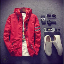 Load image into Gallery viewer, 2019 New Men Thin White Jacket Hooded Comfortable Yong Men Boy Casual Coat Student Windbreaker Jacket Plus Size