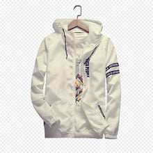 Load image into Gallery viewer, 2019 New Men Thin White Jacket Hooded Comfortable Yong Men Boy Casual Coat Student Windbreaker Jacket Plus Size