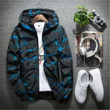 Load image into Gallery viewer, Spring Autumn Mens Casual Camouflage Hoodie Jacket Men Waterproof Clothes Men's Windbreaker Coat Male Outwear 4XL