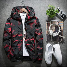 Load image into Gallery viewer, Spring Autumn Mens Casual Camouflage Hoodie Jacket Men Waterproof Clothes Men's Windbreaker Coat Male Outwear 4XL
