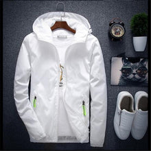 Load image into Gallery viewer, Plus Size 6XL 7XL New Spring Autumn Bomber Jacket Men Women Casual Solid Windbreaker Zipper Thin Hooded Coat Outwear Male Jacket