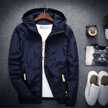 Load image into Gallery viewer, Plus Size 6XL 7XL New Spring Autumn Bomber Jacket Men Women Casual Solid Windbreaker Zipper Thin Hooded Coat Outwear Male Jacket