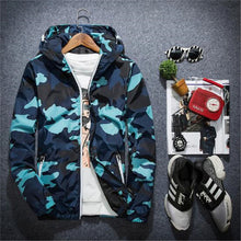Load image into Gallery viewer, Asstseries Men Jacket Fashion 2019 Spring Men Brand Camouflage Jackets Casual Mens Coat Men's Hooded Luminous Zipper Coats