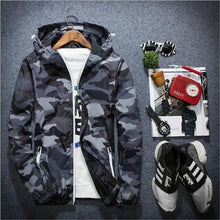 Load image into Gallery viewer, Asstseries Men Jacket Fashion 2019 Spring Men Brand Camouflage Jackets Casual Mens Coat Men's Hooded Luminous Zipper Coats
