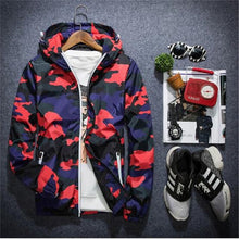 Load image into Gallery viewer, Asstseries Men Jacket Fashion 2019 Spring Men Brand Camouflage Jackets Casual Mens Coat Men's Hooded Luminous Zipper Coats