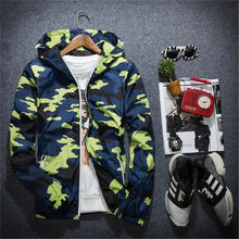 Load image into Gallery viewer, Asstseries Men Jacket Fashion 2019 Spring Men Brand Camouflage Jackets Casual Mens Coat Men's Hooded Luminous Zipper Coats