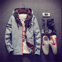 Load image into Gallery viewer, 2019 Spring Color Block Patchwork  Hooded Jackets Men Hip Hop Hoodies Coats Male Casual Streetwear Outerwear
