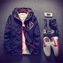Load image into Gallery viewer, 2019 Spring Color Block Patchwork  Hooded Jackets Men Hip Hop Hoodies Coats Male Casual Streetwear Outerwear