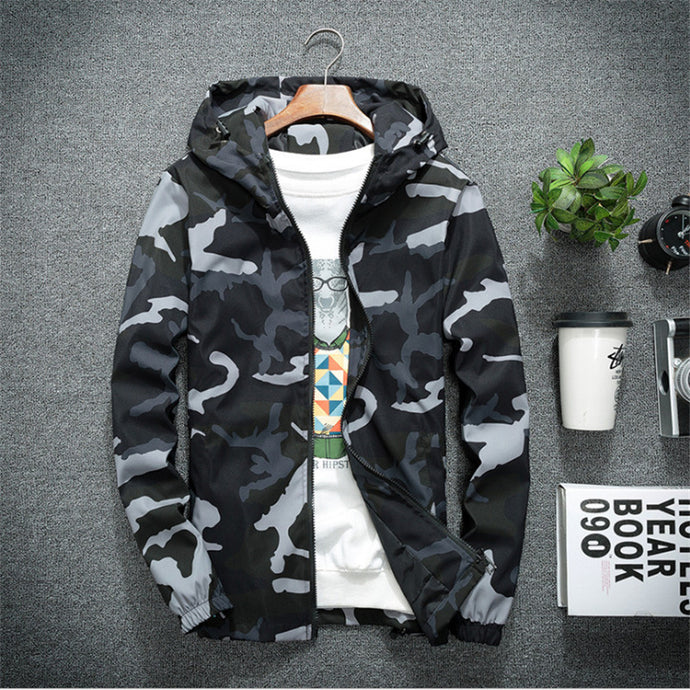 Spring Autumn Men's Jackets Camouflage Military Hooded Coats Casual Zipper Male Windbreaker Men Brand Clothing