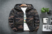 Load image into Gallery viewer, Spring Autumn Men&#39;s Jackets Camouflage Military Hooded Coats Casual Zipper Male Windbreaker Men Brand Clothing