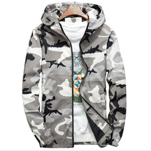 Load image into Gallery viewer, Spring Autumn Men&#39;s Jackets Camouflage Military Hooded Coats Casual Zipper Male Windbreaker Men Brand Clothing