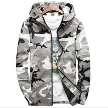 Load image into Gallery viewer, Spring Autumn Men's Hooded Jackets Camouflage Military Coats Casual Zipper Male Windbreaker Men Brand Clothing